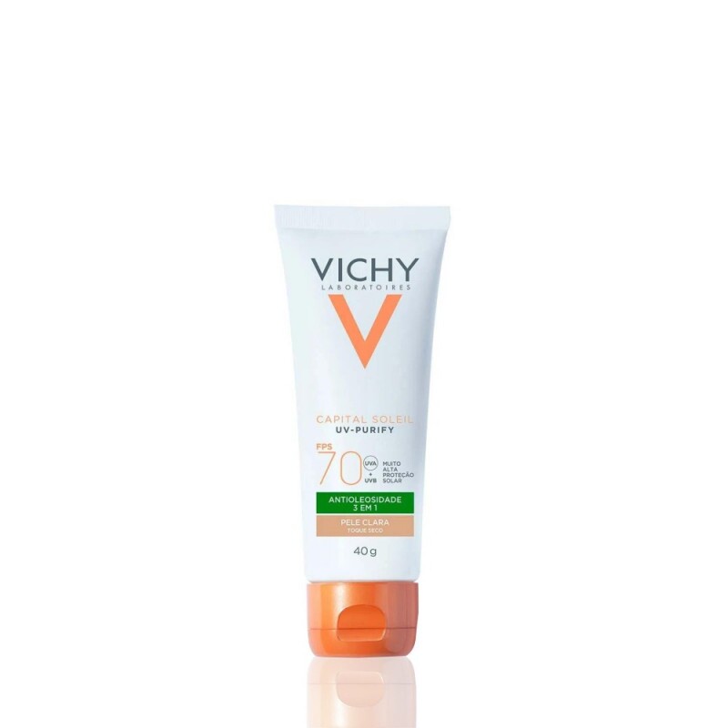 CAPITAL SOLEIL UV PURIFY PELE CLARA FPS70  VICHY 40G