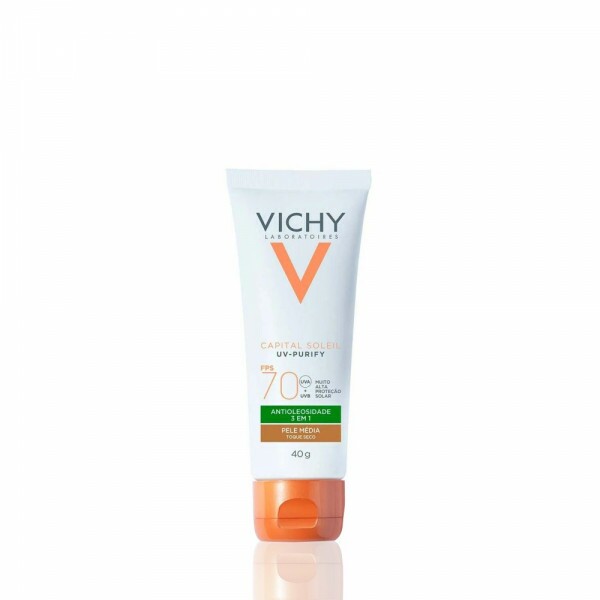 CAPITAL SOLEIL UV PURIFY PELE MEDIA FPS70  VICHY 40G