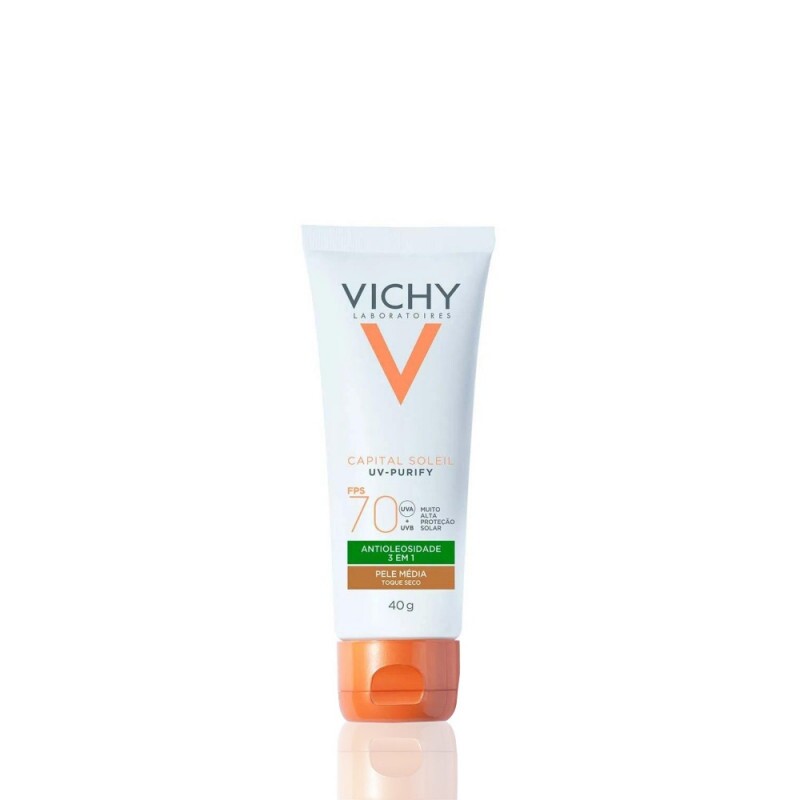 CAPITAL SOLEIL UV PURIFY PELE MEDIA FPS70  VICHY 40G