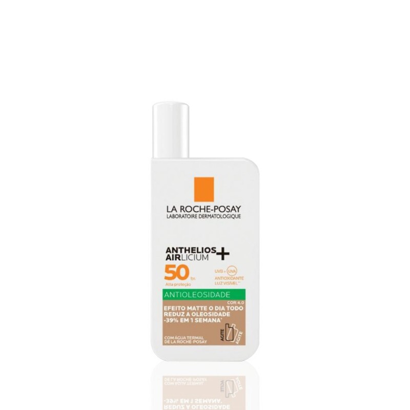 ANTHELIOS AIRLICIUM+ FLUIDO PROTETOR FACIAL ANTIOLEOSIDADE FPS50 COR 4.0 40ML