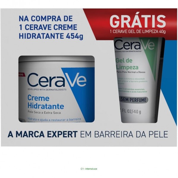 CERAVE CREME HIDRATANTE 450G+GEL LIMPEZA 40G PROM